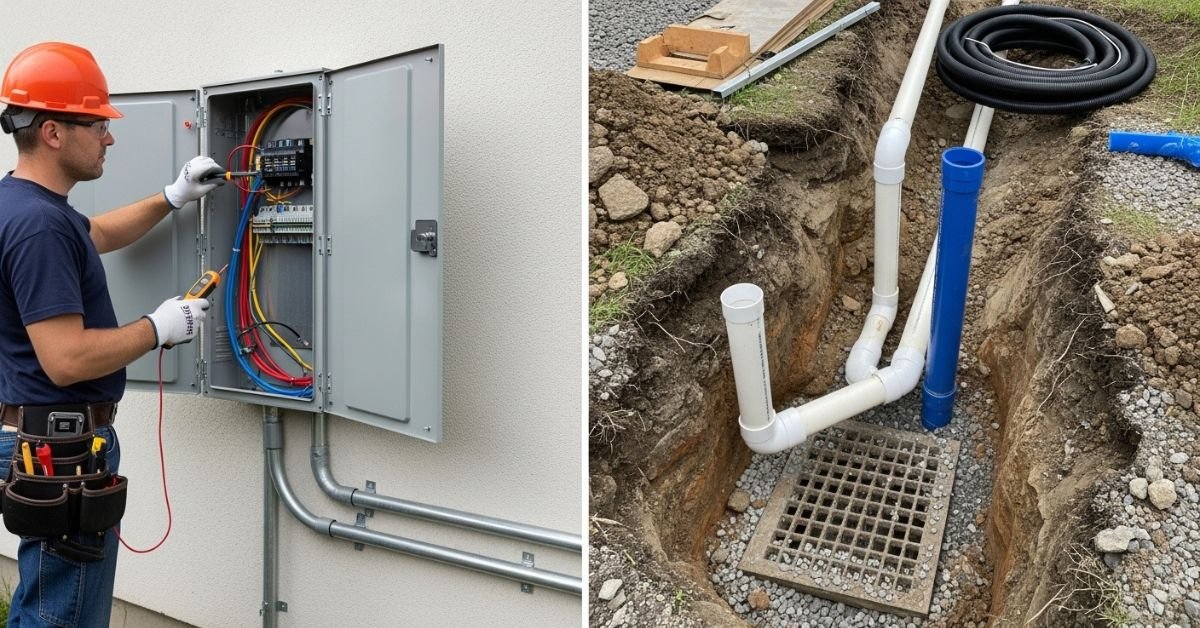 Electrical Work to Drainage and Oil Tanks at home